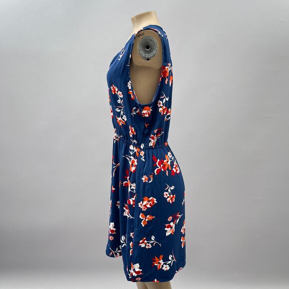 41 HAWTHORN Stitch Fix Trisha Split Neck Dress Blue Women's Size Large - Picture 9 of 14